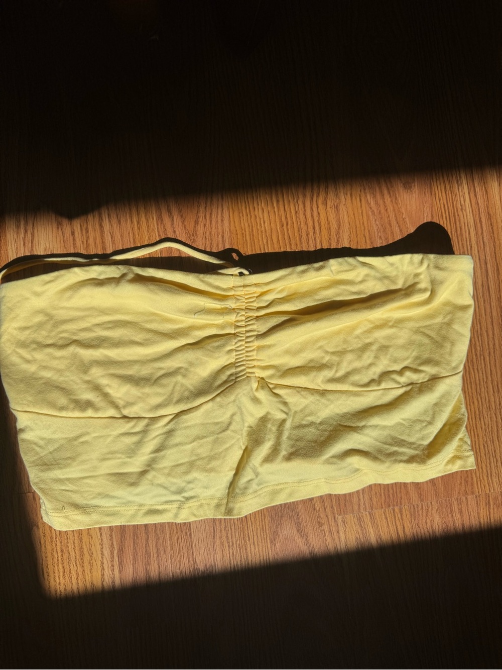 Fashion Nova Bright Yellow Strapless Tube Top and skirt set